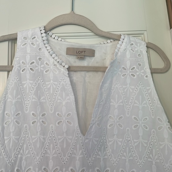 Loft, eyelet peplum top - Picture 2 of 5